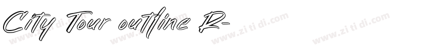 City Tour outline R字体转换